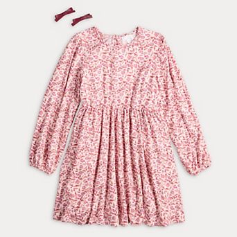 Toddler Girl BTween Knit Puff Sleeve Dress & Bow-Back Detail
