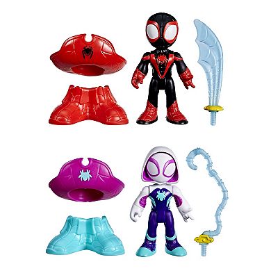 Marvel Spidey & His Amazing Friends Pirate Ghost-Spider & Pirate Spin Action Figures by Hasbro