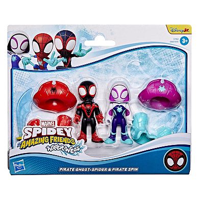 Marvel Spidey & His Amazing Friends Pirate Ghost-Spider & Pirate Spin Action Figures by Hasbro