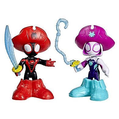 Marvel Spidey & His Amazing Friends Pirate Ghost-Spider & Pirate Spin Action Figures by Hasbro