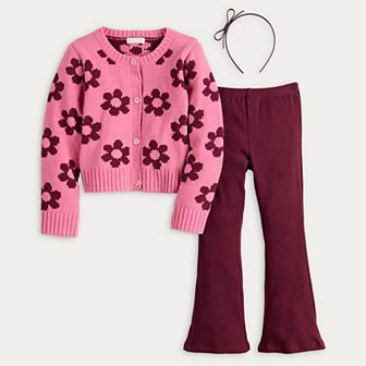 Girls 4-8 BTween Fleece Sweatshirt & Wide Leg Sweatpant Set