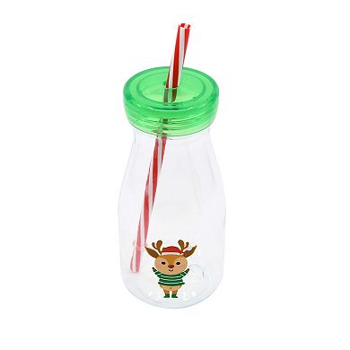 New View Gifts & Accessories Reindeer Cup with Straw