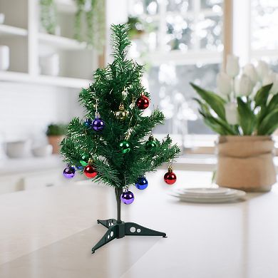 New View Gifts & Accessories Artificial Christmas Tree With Ornaments Table Decor