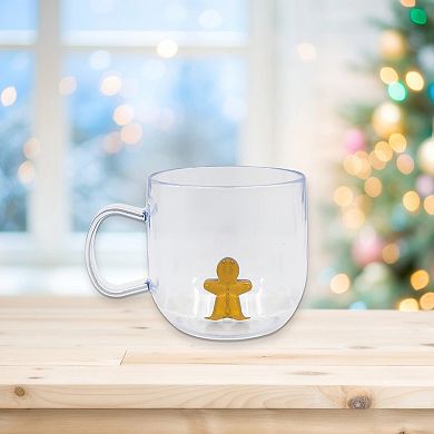 New View Gifts & Accessories Gingerbread Man Clear Mug