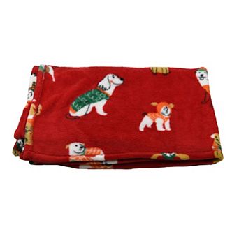 New View Gifts & Accessories Christmas Dogs Throw Blanket