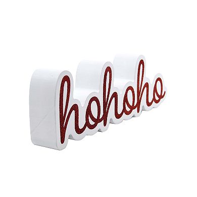 New View Gifts & Accessories Ho Ho Ho Glitter Shelf Sitter Table Decor