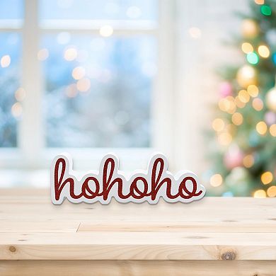 New View Gifts & Accessories Ho Ho Ho Glitter Shelf Sitter Table Decor