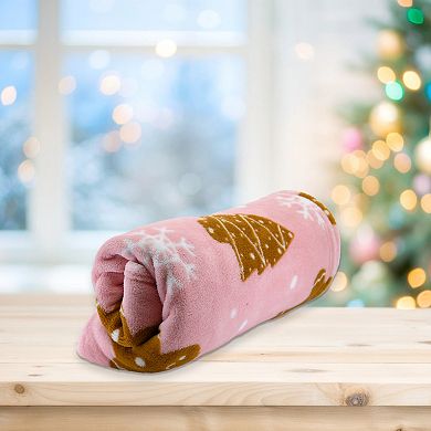 New View Gifts & Accessories Gingerbread Print Throw Blanket