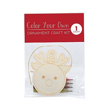 New View Gifts & Accessories Color Your Own Reindeer Ornament & Markers Set