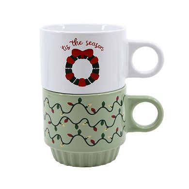 New View Gifts & Accessories 2-pk. Tis the Season Ceramic Mugs