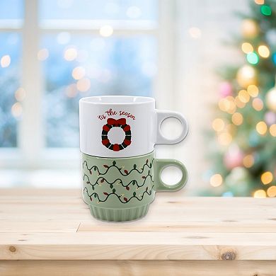 New View Gifts & Accessories 2-pk. Tis the Season Ceramic Mugs