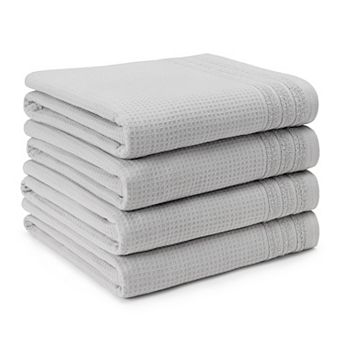 Town & Country Basics 4 pc Waffle Woven Terry Stripe Towel Set