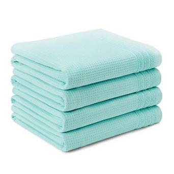 Town & Country Basics 4 pc Waffle Woven Terry Stripe Towel Set