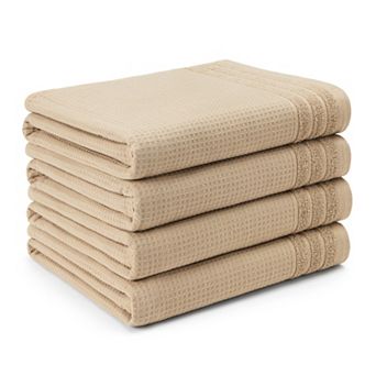 Town & Country Basics 4 pc Waffle Woven Terry Stripe Towel Set