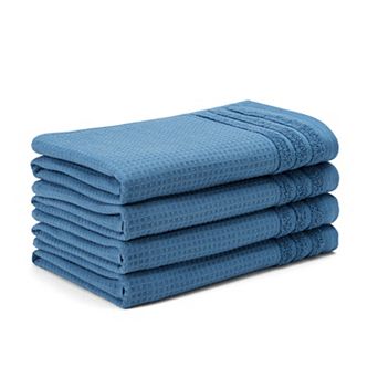 Town & Country Basics 4 pc Waffle Woven Terry Stripe Towel Set