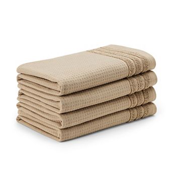 Town & Country Basics 4 pc Waffle Woven Terry Stripe Towel Set