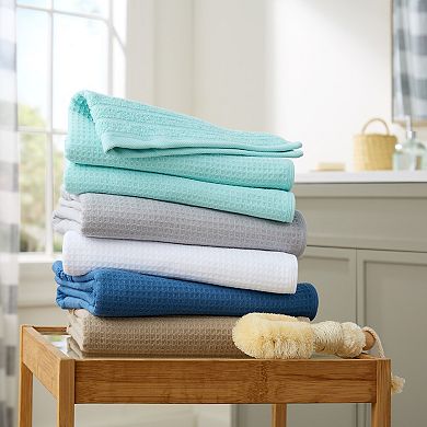 Town & Country Basics 4-pc. Waffle Woven Terry Stripe Wash Cloth Set