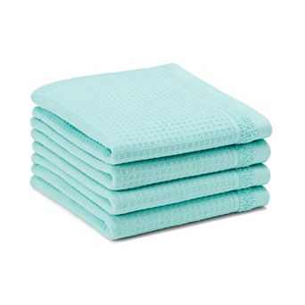 Town & Country Basics 4 pc Waffle Woven Terry Stripe Wash Cloth Set