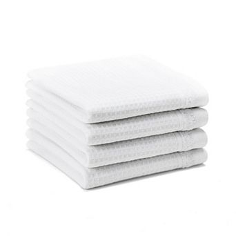 Town & Country Basics 4 pc Waffle Woven Terry Stripe Wash Cloth Set