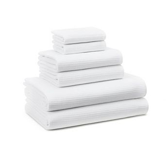 Town & Country Basics 6 pc Assorted Waffle Woven Towel Set