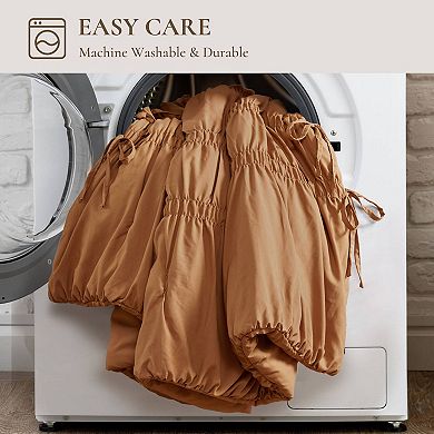 510 Design Evelina Soft Washed Ruched Comforter Set