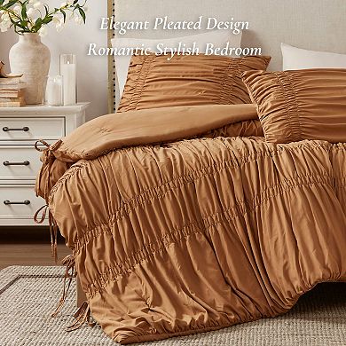 510 Design Evelina Soft Washed Ruched Comforter Set