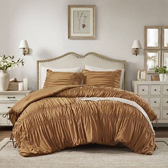 510 Design Evelina Soft Washed Ruched Comforter Set