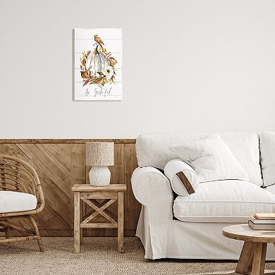 Stupell Home Decor Be Grateful Pumpkin Plaque Wall Art