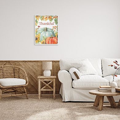 Stupell Home Decor Thankful Fall Harvest Framed Giclee Wall Art