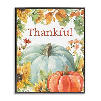 Stupell Home Decor Thankful Fall Harvest Framed Giclee Wall Art