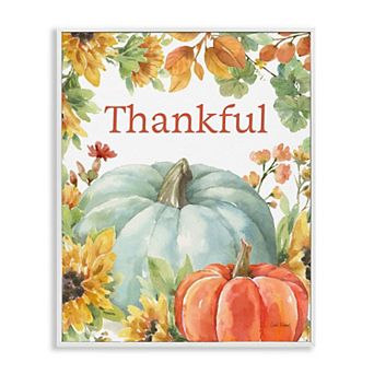 Stupell Home Decor Thankful Fall Harvest Framed Giclee Wall Art