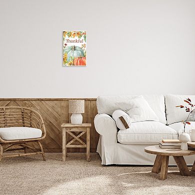 Stupell Home Decor Thankful Fall Harvest Plaque Wall Art