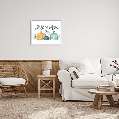 Stupell Home Decor Fall In The Air Pumpkins Framed Giclee Wall Art