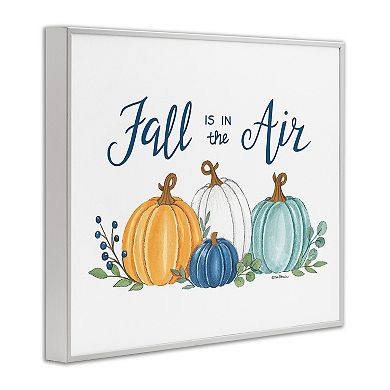 Stupell Home Decor Fall In The Air Pumpkins Framed Giclee Wall Art