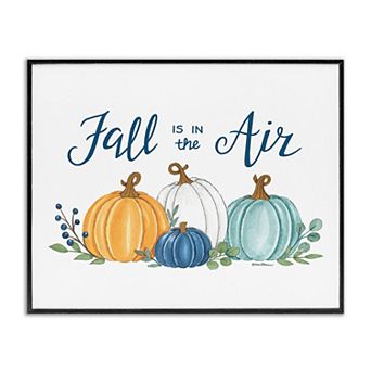 Stupell Home Decor Fall In The Air Pumpkins Framed Giclee Wall Art
