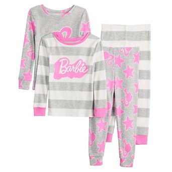 Toddler Girl Barbie® 4 pc Snug Fit Pajama Top & Pajama Bottoms Set