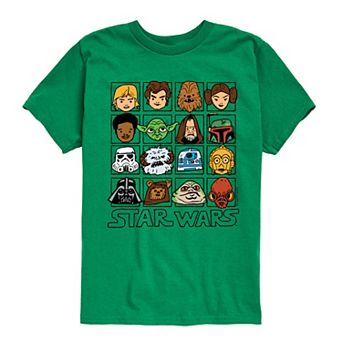 Boys 8-20 Star Wars Face Grid Graphic Tee