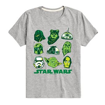 Boys 8-20 Star Wars Green Grid Graphic Tee