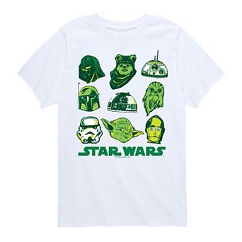 Boys 8-20 Star Wars Green Grid Graphic Tee