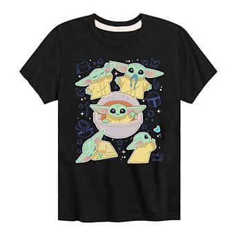 Boys 8-20 Star Wars The Mandalorian Grogu Stickers Graphic Tee