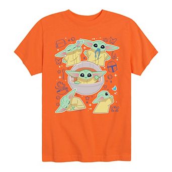 Boys 8-20 Star Wars The Mandalorian Grogu Stickers Graphic Tee