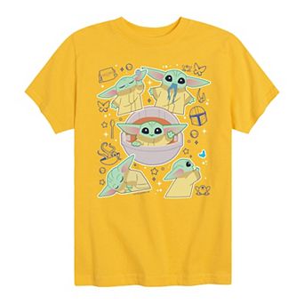 Boys 8-20 Star Wars The Mandalorian Grogu Stickers Graphic Tee