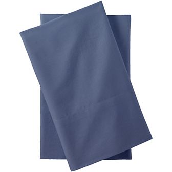 Lands' End Garment Washed Cotton Percale Pillowcase Set