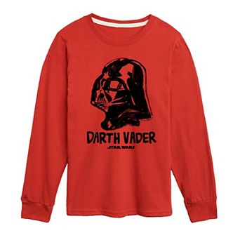 Boys 8-20 Star Wars Darth Vader Portrait Sketch Long Sleeve Graphic Tee