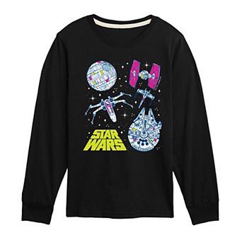 Boys 8-20 Star Wars Ship Grid Long Sleeve Graphic Tee