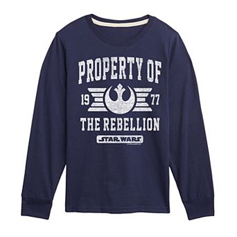 Boys 8-20 Star Wars Property Of The Rebellion Long Sleeve Graphic Tee