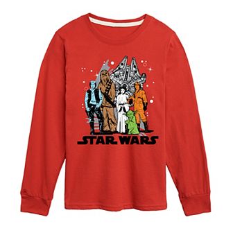 Boys 8-20 Star Wars Group Long Sleeve Graphic Tee