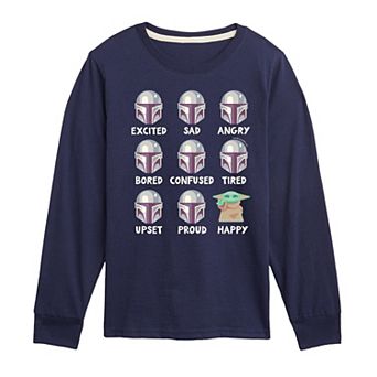 Boys 8-20 Star Wars The Mandalorian Moods Long Sleeve Graphic Tee