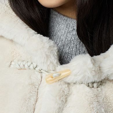 Women's Simply Vera Vera Wang Toggle Faux Fur Coat