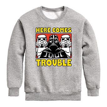 Boys 8-20 Star Wars Here Comes Trouble Crew Fleece Sweatshirt